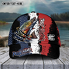 Maxcorners Fishing Paint Scratch American Flag Pattern Sport Pattern Personalized Name 3D Cap (11 Breeds)