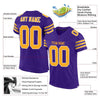 Maxcorners Custom Purple Gold-White Mesh Authentic Classic Football Jersey LM2605
