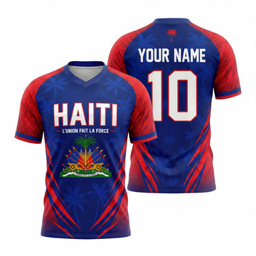 Maxcorners Haiti Soccer Fan Gift Personalized 3D Jersey Shirt Custom Football Apparel For Game Day Fans