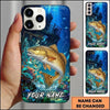 Maxcorners Fishing Deep Blue Coral Reef Customized Name 3D Cap