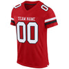 Maxcorners Custom Red White-Black Mesh Authentic Football Jersey LM2605