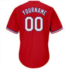 Maxcorners Custom Red White-Royal Authentic Throwback Rib-Knit Baseball Jersey Shirt LM2605