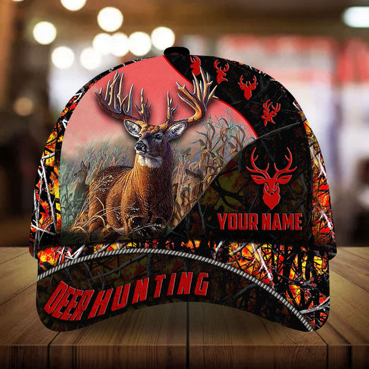 Maxcorners The Special Deer Hunting Personalized Hats 3D Multicolored