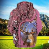 Maxcorners Deer Hunting Country Girl 3D All Over Printed Clothes