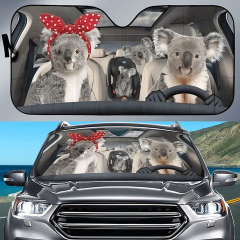 Maxcorners Koala Family Couple Car Sun Shade