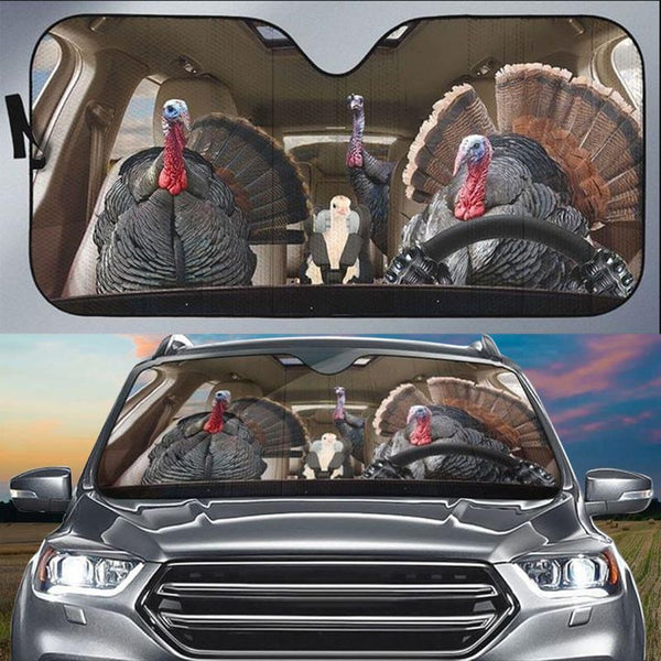 Maxcorners Turkey Car All Over Printed 3D Sun Shade