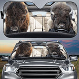 Maxcorners Bison Car All Over Printed 3D Sun Shade