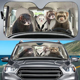 Maxcorners Ferret CAR All Over Printed 3D Sun Shade