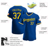 Maxcorners Custom Royal Gold-White Authentic Baseball Jersey LM2605