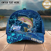 Maxcorners Fishing Neon Splash Abstract Dark Pattern Personalized Name Classic 3D Cap (9 Breeds)