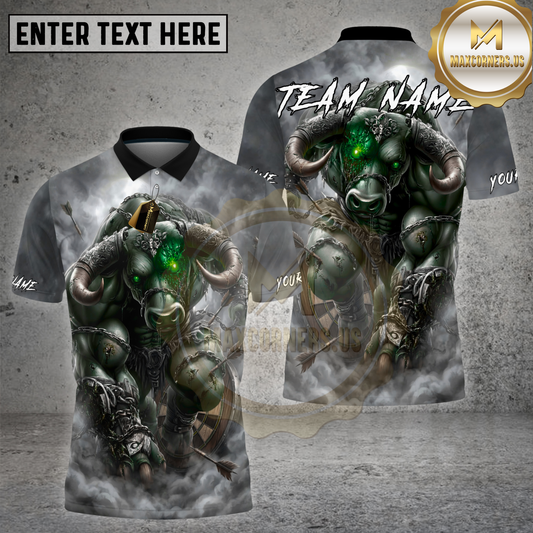 Maxcorners Darts Shirt Minotaur Warrior Storm Rage Multicolor Options Personalized Name, Team Name 3D Shirt (4 Colors)