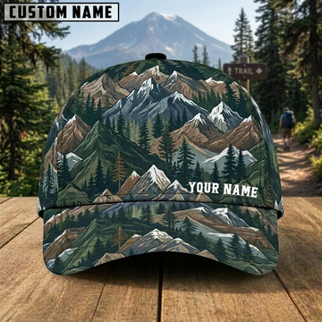 Maxcorners Mountain Hiking Personalized Name Cap