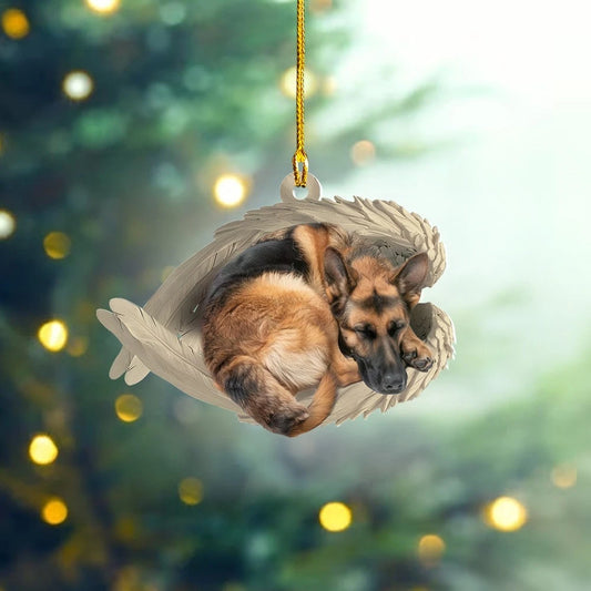 Maxcorners Personalized Sleeping German Shepherd Dog Christmas Ornament, Dog Angel Wings
2D Flat LM2511