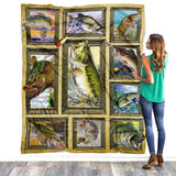 Maxcorners Nature Bass Fishing 3D Quilt - Blanket