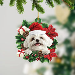 Maxcorners Personalized Shih Tzu Dog Christmas Wreath Ornament, Dog Hanging Ornament
2D Flat LM2511