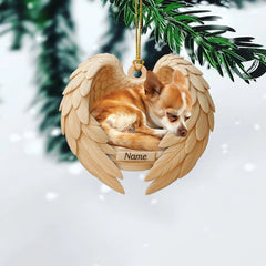 Maxcorners Personalized Sleeping Chihuahua Dog Christmas Ornament, Dog Angel Wings
2D Flat LM2511