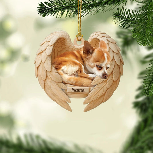 Maxcorners Personalized Sleeping Chihuahua Dog Christmas Ornament, Dog Angel Wings
2D Flat LM2511