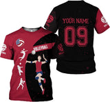 Maxcorners Personalized Name Volleyball Shirt