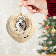 Maxcorners Personalized Siberian Husky Dog Christmas Ornament, Dog Angel Wings Ornament
2D Flat LM2511