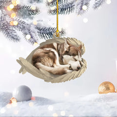 Maxcorners Personalized Sleeping Siberian Husky Dog Christmas Ornament, Dog Angel Wings
2D Flat LM2511