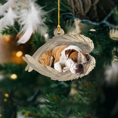 Maxcorners Personalized Sleeping American Bulldog Christmas Ornament, Dog Angel Wings2
2D Flat LM2511