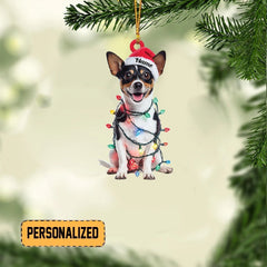 Maxcorners Personalized Rat Terrier Dog Christmas Ornament, Dog Christmas Lights Ornament
2D Flat LM2511