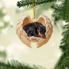 Maxcorners Personalized Sleeping Doberman Pinscher Dog Christmas Ornament, Dog Angel Wings
2D Flat LM2511
