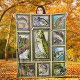 Maxcorners Nature Bass Fishing 3D Quilt - Blanket