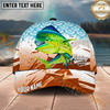 Maxcorners Fishing Retro Scale Pattern Personalized Name 3D Cap (9 Breeds)
