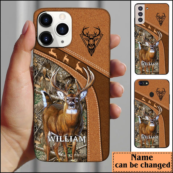 Maxcorners White-Tailed Deer Hunting Personalized Name Phone Case