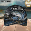 Maxcorners Fishing Geometric Metal Armor Lakeside Scene Customized Name 3D Cap