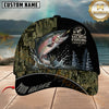 Maxcorners Fishing Black Bark Camouflage Customized Name 3D Cap