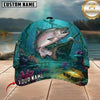 Maxcorners Fishing Ocean Treasure Reef Customized Name 3D Cap