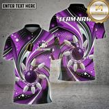 Maxcorners Bowling Shirt – Black Gold Industrial Strike Ball & Pins Explosion 3D Design – Multi Options Personalized Name, Team Name 3D Shirt