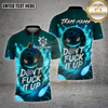 Maxcorners Bowling Shirt Evil Bowling Ball Multioptions Personalized Name, Team Name Unisex 3D Shirt (4 Colors)