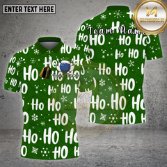 Maxcorners Bowling Shirt HO HO HO Snowflake Pattern Christmas Multi Options Personalized Name, Team Name 3D Shirt
