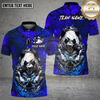 Maxcorners Bowling Shirt Angry Panda Red Black Electric Strike Design Multi Options Personalized Name, Team Name 3D Shirt