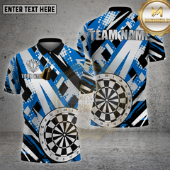 Maxcorners Darts Shirt Black Abstract Dartboard Multioptions Personalized Name, Team Name Unisex 3D Shirt (4 Colors)