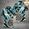 Maxcorners Darts Shirt Black Abstract Dartboard Multioptions Personalized Name, Team Name Unisex 3D Shirt (4 Colors)