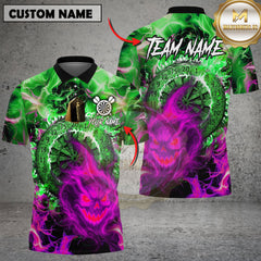 Maxcorners Dartboard Flaming Skull Lightning Multioptions Personalized Name, Team Name Unisex 3D Shirt (4 Colors)