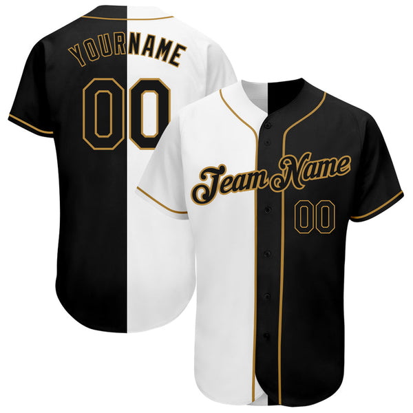 Custom Split Color Authentic Baseball Jersey (Multicolor)