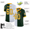 Maxcorners Custom Green Gold-White Split Fashion Football Jersey LM2605
