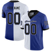 Maxcorners Custom Royal Black-White Split Fashion Football Jersey LM2605