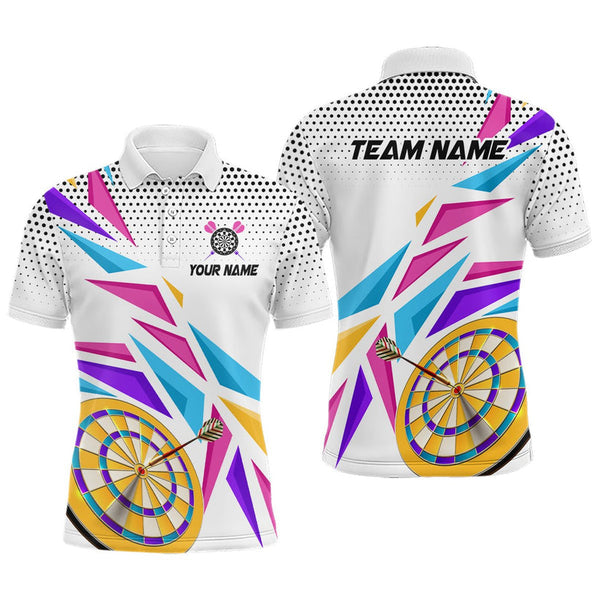 MaxCorners Darts Vibrant Colours Customized Name, Team Name 3D Polo Shirt For Men