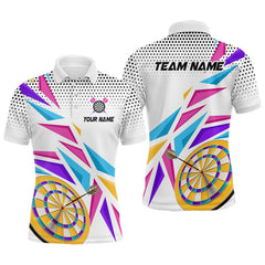 MaxCorners Darts Vibrant Colours Customized Name, Team Name 3D Polo Shirt For Men