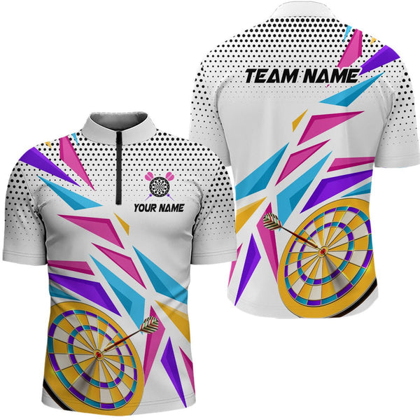 MaxCorners Darts Vibrant Colours Customized Name, Team Name 3D Polo Shirt For Men