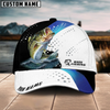Maxcorners Fishing Blue Camo Sport Pattern Personalized Name 3D Cap (11 Breeds)