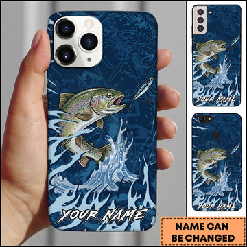 Maxcorners Trout Fishing Jumping Fish Lure Action Personalized Name Phone Case