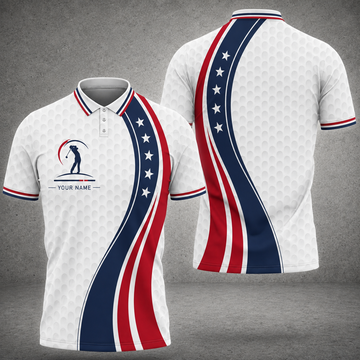 Maxcorners Soft Swing 3D Golf Personalized Name Polo