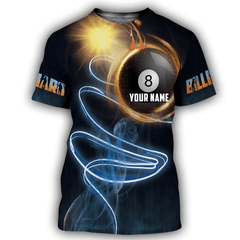 Maxcorners 8 Ball Billiard Personalized 3D Unisex Shirt